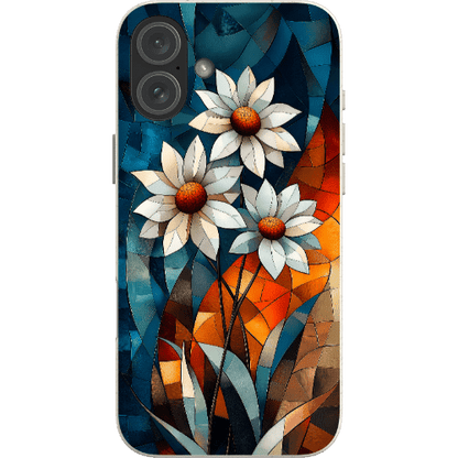 Stepping Green Phone Case Geometric Daisies Bio Case