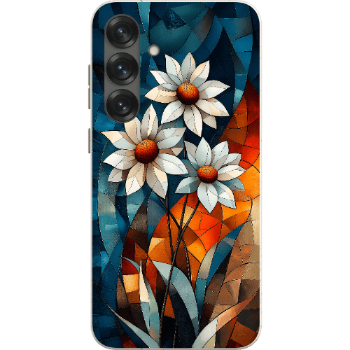 Stepping Green Phone Case Geometric Daisies Bio Case