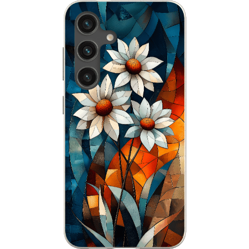 Stepping Green Phone Case Geometric Daisies Bio Case