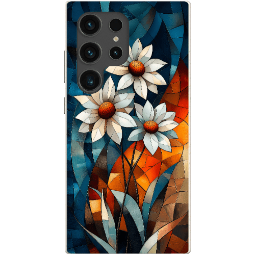 Stepping Green Phone Case Geometric Daisies Bio Case