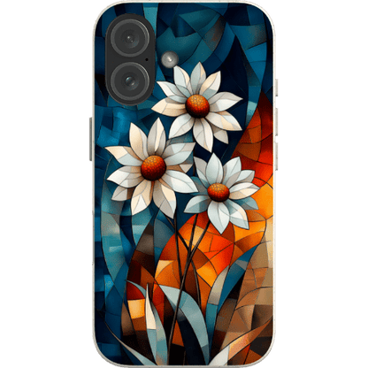 Stepping Green Phone Case Geometric Daisies Bio Case