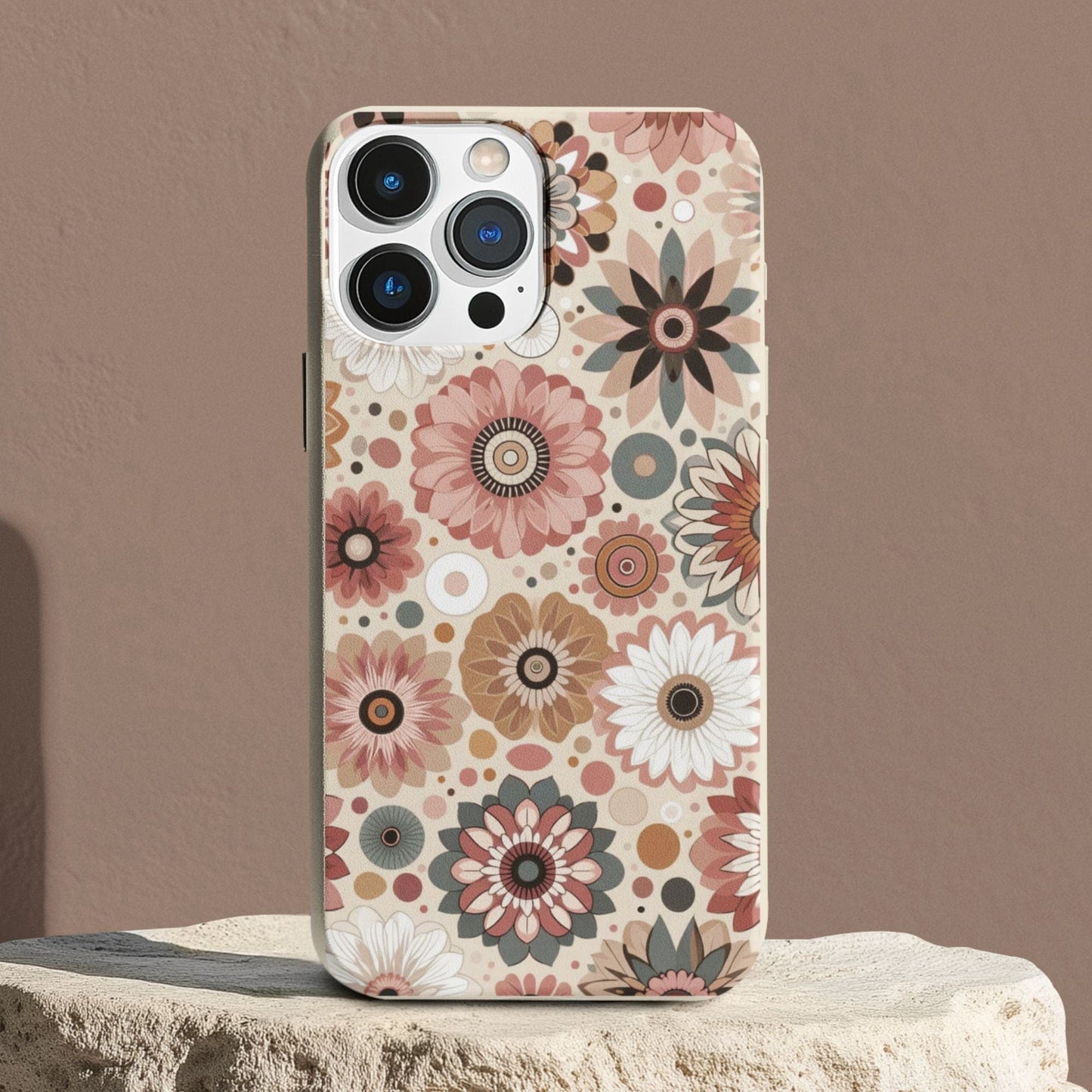 Stepping Green Phone Case Geometric Flowers Bio Case