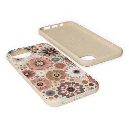 Stepping Green Phone Case Geometric Flowers Bio Case
