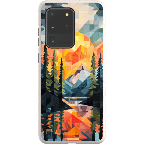 Stepping Green Phone Case Geometric Mountain Sunset Bio Case
