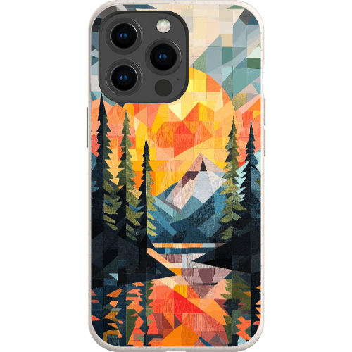 Stepping Green Phone Case Geometric Mountain Sunset Bio Case