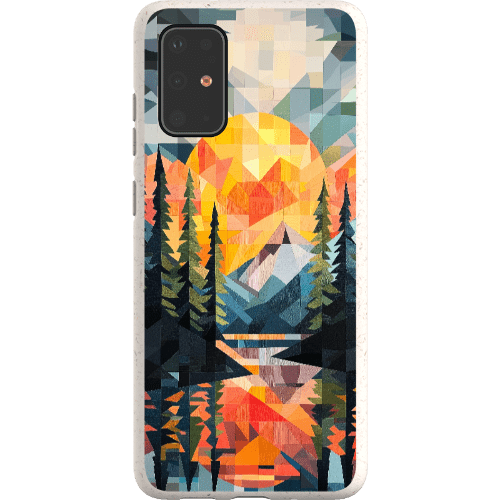 Stepping Green Phone Case Geometric Mountain Sunset Bio Case