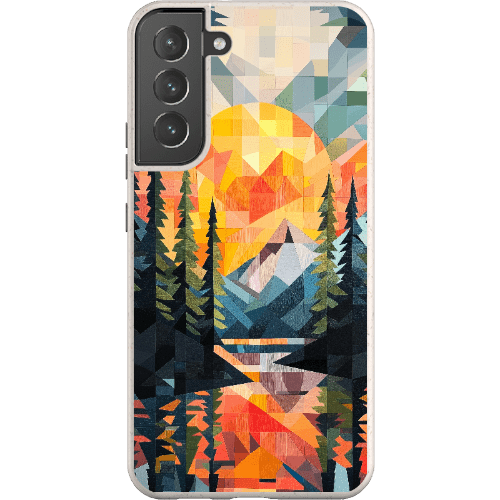 Stepping Green Phone Case Geometric Mountain Sunset Bio Case
