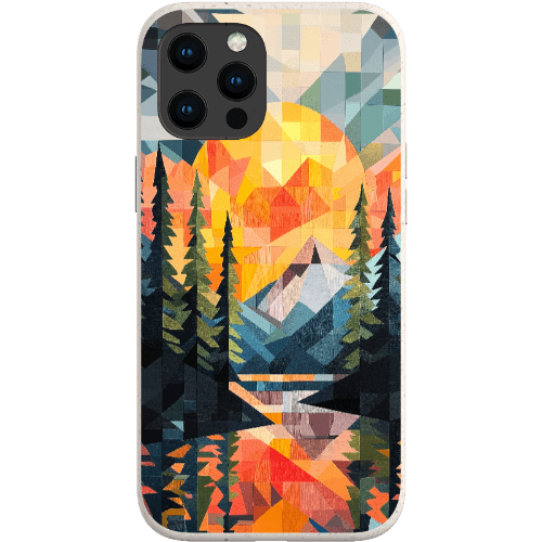 Stepping Green Phone Case Geometric Mountain Sunset Bio Case