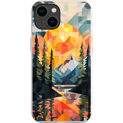 Stepping Green Phone Case Geometric Mountain Sunset Bio Case