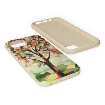 Stepping Green Phone Case Geometric Tree Bio Case