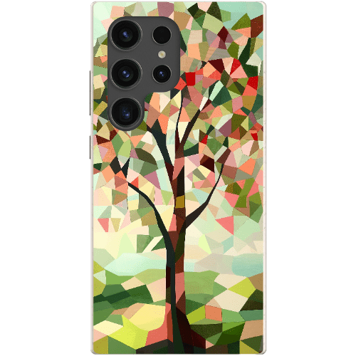 Stepping Green Phone Case Geometric Tree Bio Case