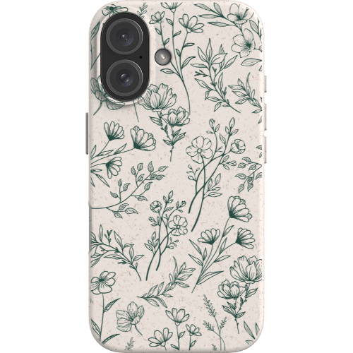 Stepping Green Phone Case Green Floral Bio Case