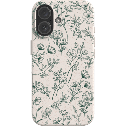 Stepping Green Phone Case Green Floral Bio Case