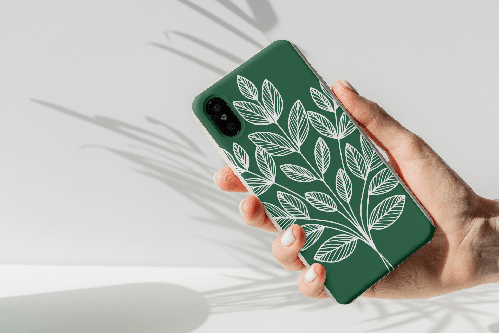 Stepping Green Phone Case Green Leaf Line Art Bio Case