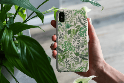 Stepping Green Phone Case Green Leaves Bio Case