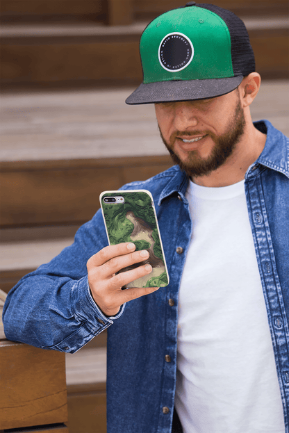 Stepping Green Phone Case Green Topographic Bio Case