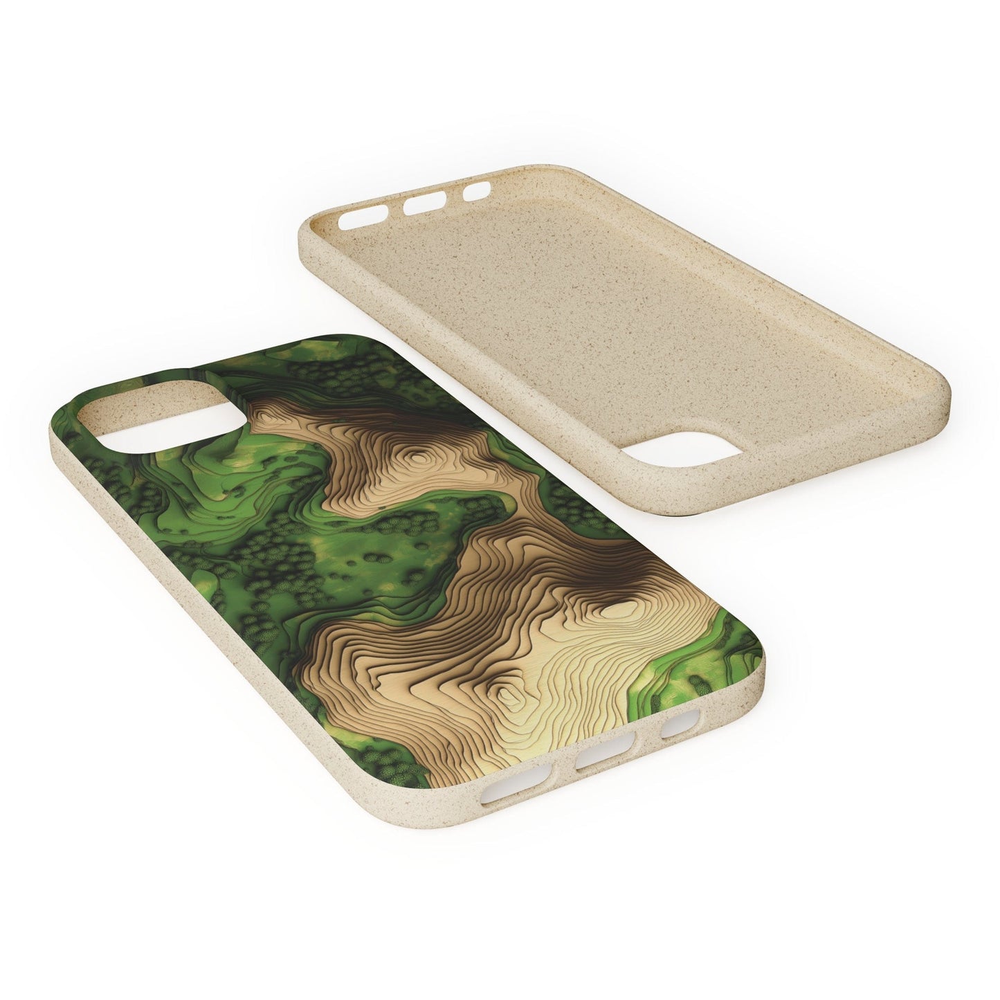 Stepping Green Phone Case Green Topographic Bio Case
