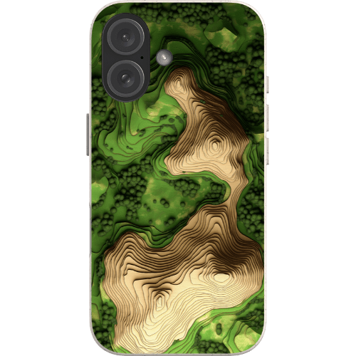 Stepping Green Phone Case Green Topographic Bio Case