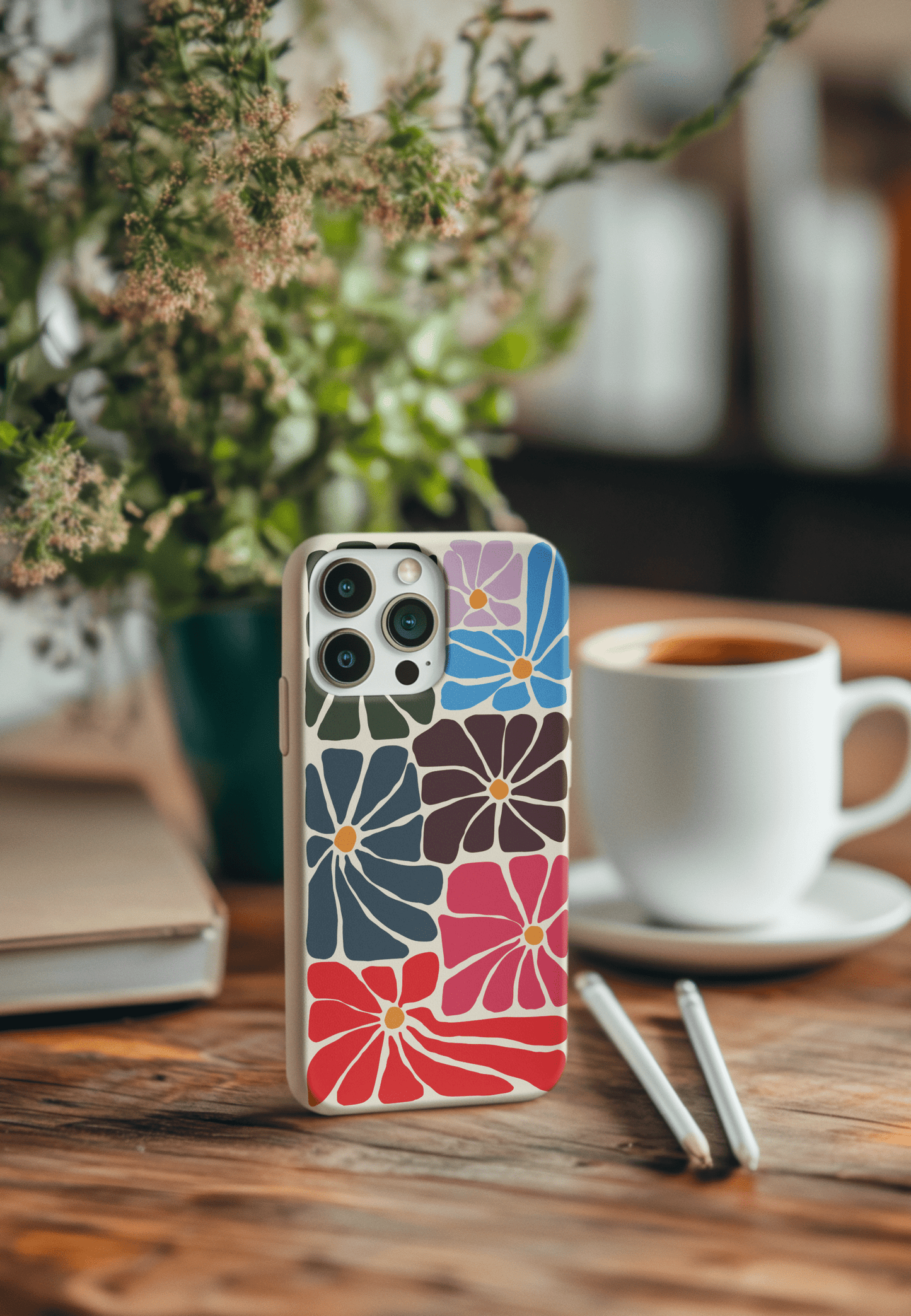 Stepping Green Phone Case Groovy Flowers Bio Case