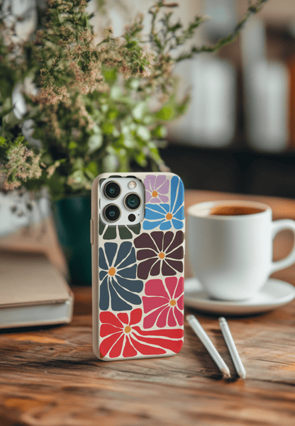 Stepping Green Phone Case Groovy Flowers Bio Case