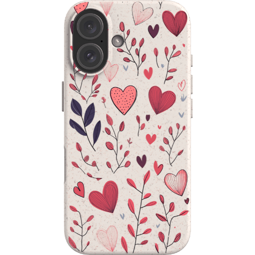 Stepping Green Phone Case Hearts and Leaves Bio Case