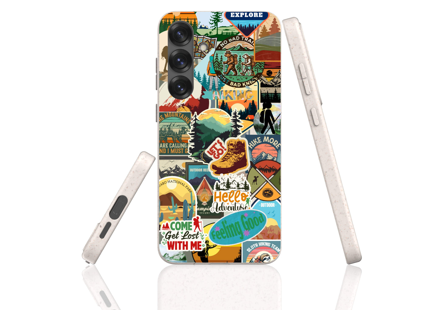 Stepping Green Phone Case Hiking Sticker Bio Case