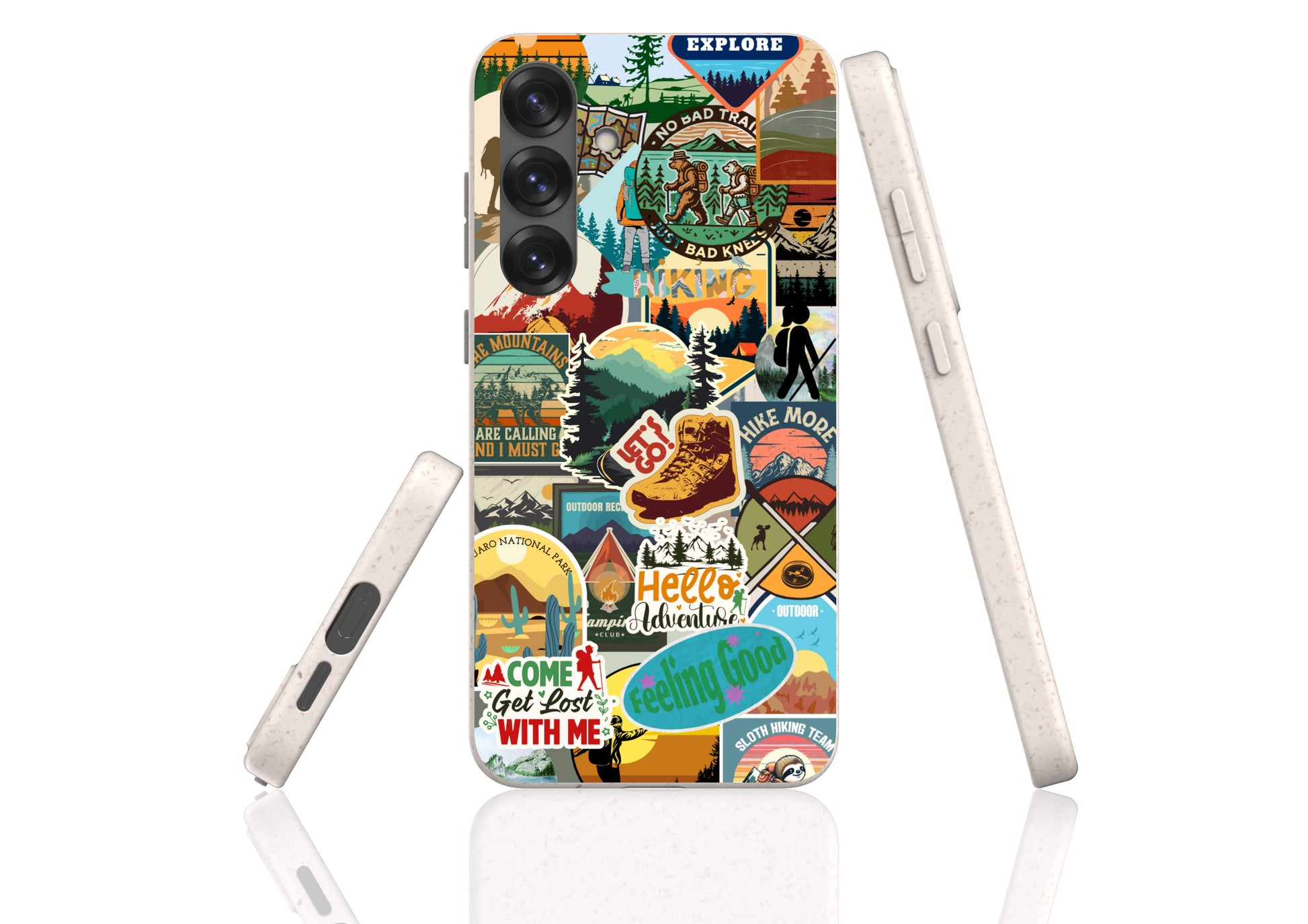 Stepping Green Phone Case Hiking Sticker Bio Case