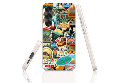 Stepping Green Phone Case Hiking Sticker Bio Case