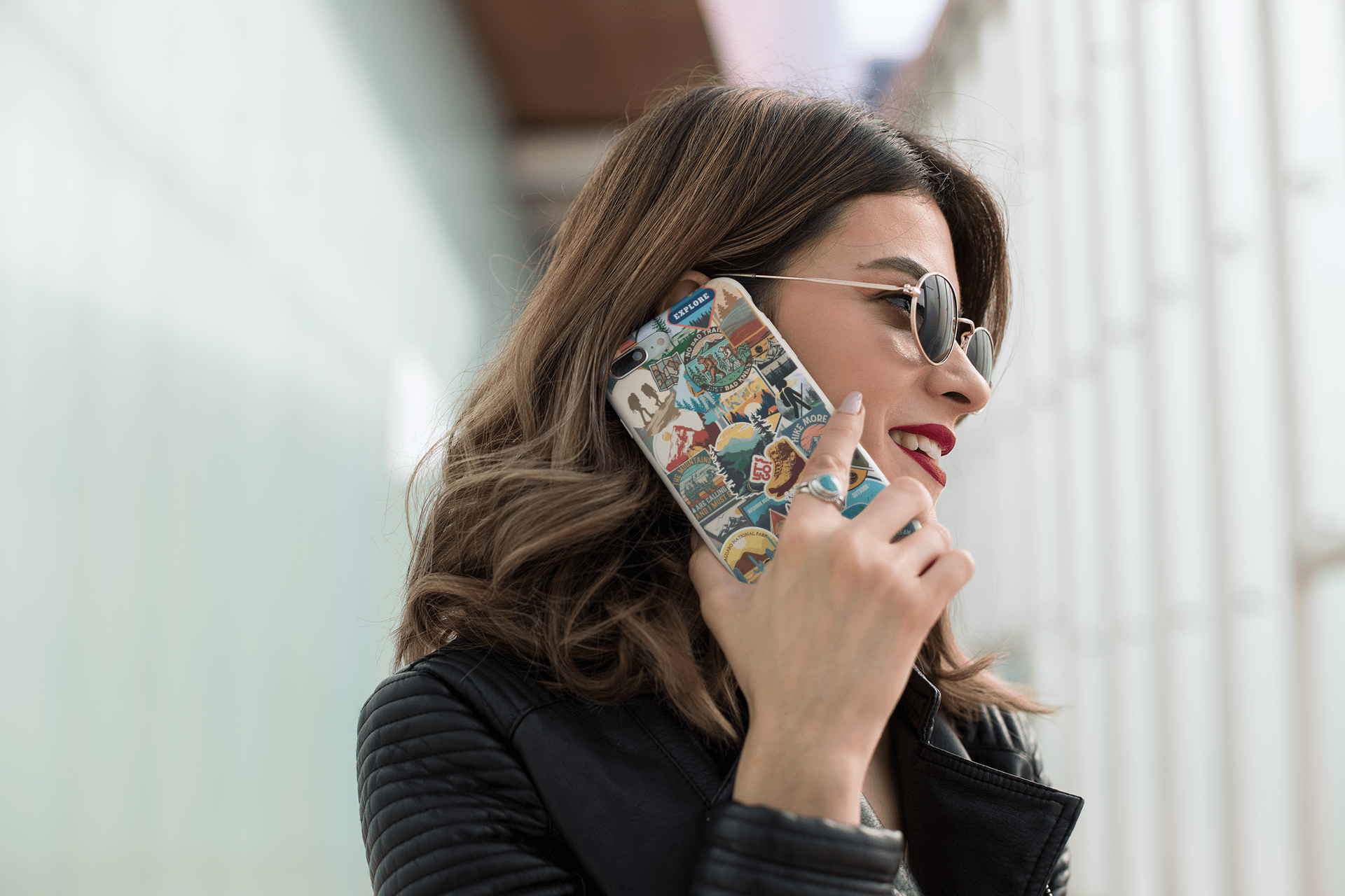 Stepping Green Phone Case Hiking Sticker Bio Case