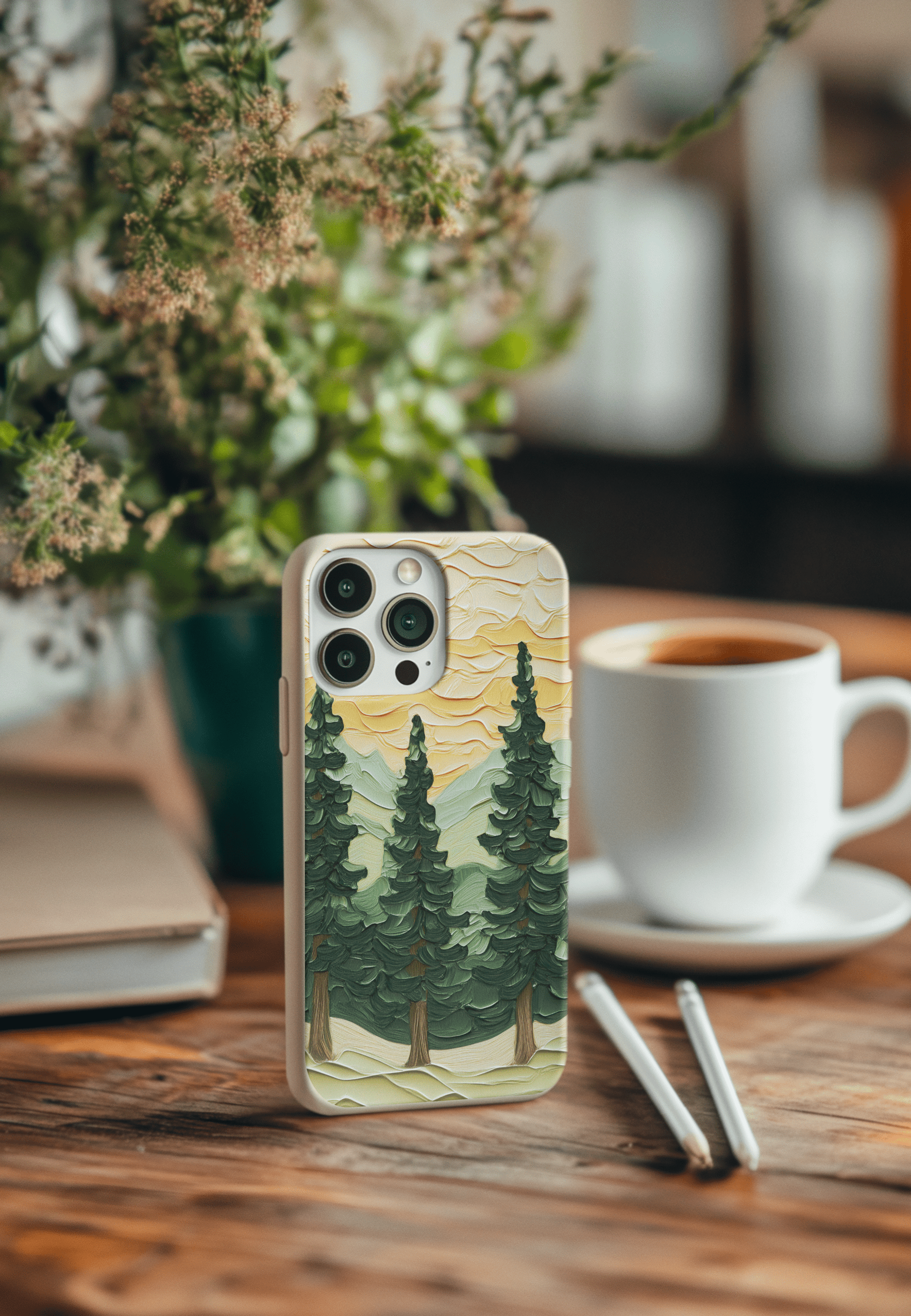 Stepping Green Phone Case Impasto Forest Bio Case