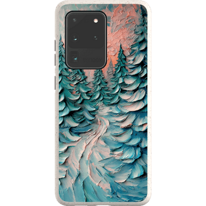 Stepping Green Phone Case Impasto Winter Forest Bio Case