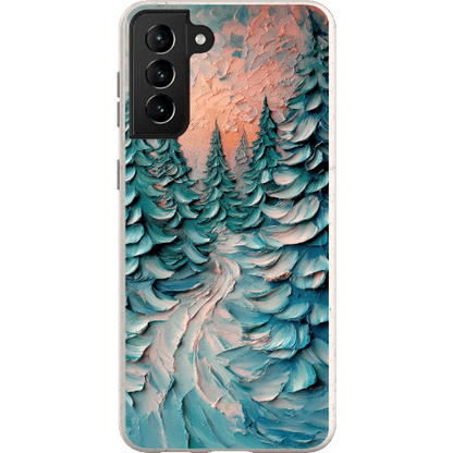 Stepping Green Phone Case Impasto Winter Forest Bio Case