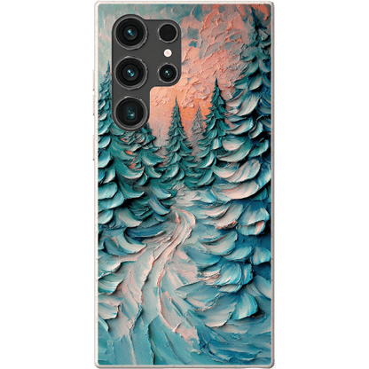 Stepping Green Phone Case Impasto Winter Forest Bio Case