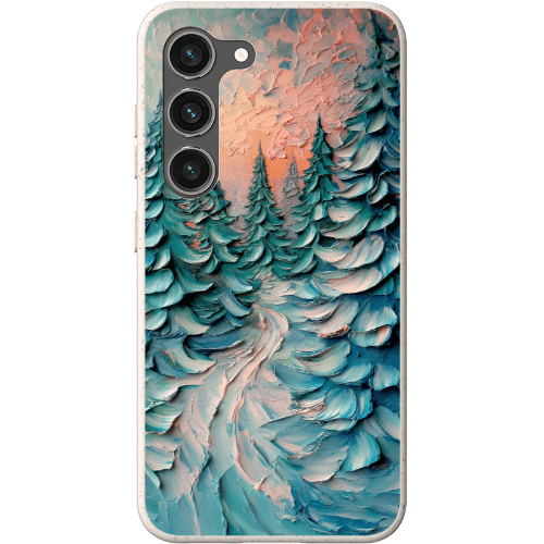 Stepping Green Phone Case Impasto Winter Forest Bio Case