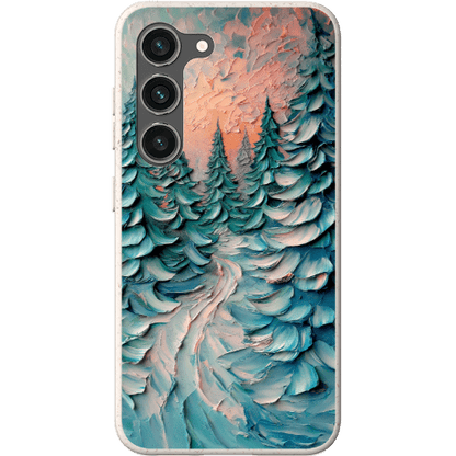 Stepping Green Phone Case Impasto Winter Forest Bio Case