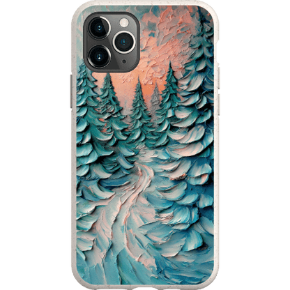 Stepping Green Phone Case Impasto Winter Forest Bio Case