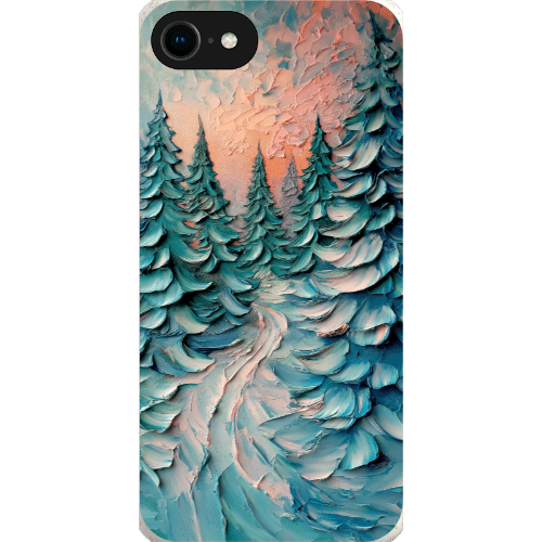 Stepping Green Phone Case Impasto Winter Forest Bio Case