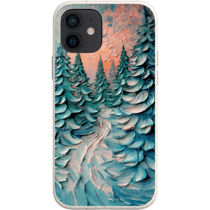 Stepping Green Phone Case Impasto Winter Forest Bio Case