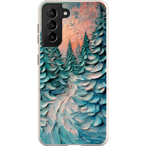 Stepping Green Phone Case Impasto Winter Forest Bio Case