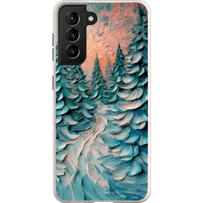 Stepping Green Phone Case Impasto Winter Forest Bio Case