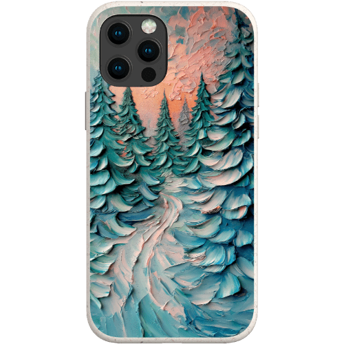 Stepping Green Phone Case Impasto Winter Forest Bio Case
