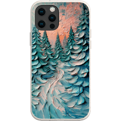 Stepping Green Phone Case Impasto Winter Forest Bio Case