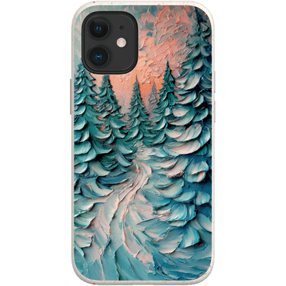 Stepping Green Phone Case Impasto Winter Forest Bio Case
