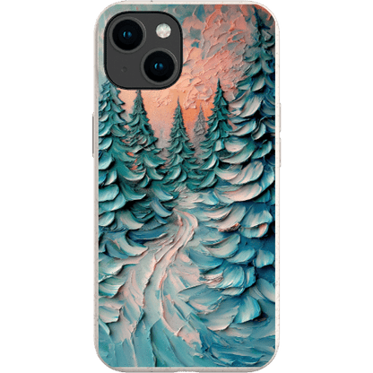 Stepping Green Phone Case Impasto Winter Forest Bio Case