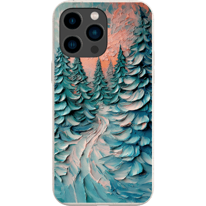 Stepping Green Phone Case Impasto Winter Forest Bio Case