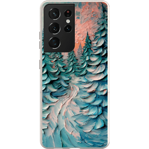 Stepping Green Phone Case Impasto Winter Forest Bio Case