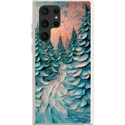 Stepping Green Phone Case Impasto Winter Forest Bio Case