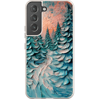 Stepping Green Phone Case Impasto Winter Forest Bio Case