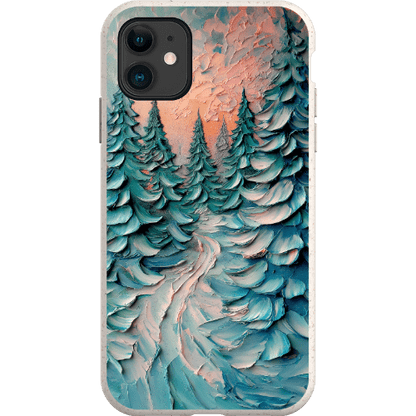 Stepping Green Phone Case Impasto Winter Forest Bio Case