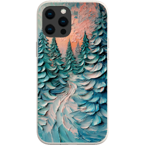 Stepping Green Phone Case Impasto Winter Forest Bio Case